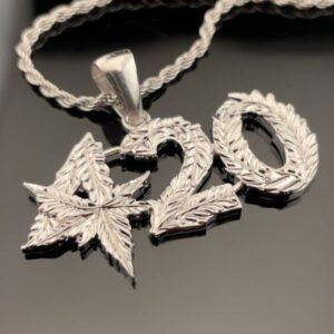 Leafy 420 Pendant - 925 Sterling Silver