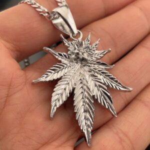 Hemp Leaf Pendant - 925 Sterling Silver
