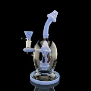 Blue Mushroom Egg Glass