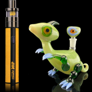 DRIP with Green Dinosaur Glass