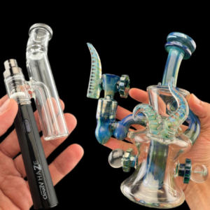 HAZE with Aqua Bubbler and Rigged Wheel Glass