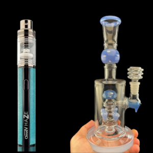 HAZE With Sky Blue Mushroom Glass
